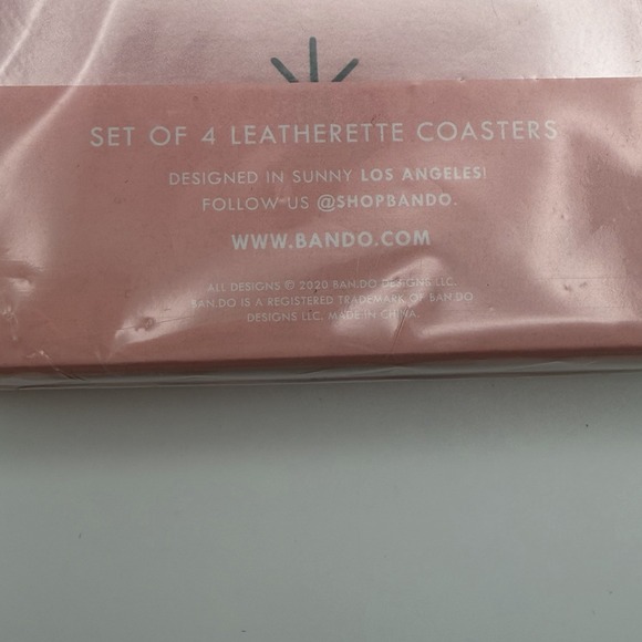 Ban.Do "Party On" Coaster‎ Set – 4 Leatherette Coasters New - Picture 7 of 8